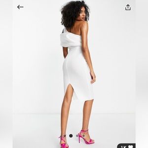 NWT white one shoulder ASOS cocktail dress